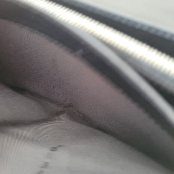 Fendi Zucca Nylon Leather Wallet Wallet Black Envelope Large Logo Clasp - Picture 6 of 13